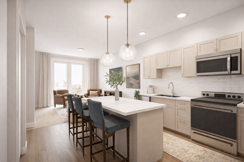Kitchen island with bar seating